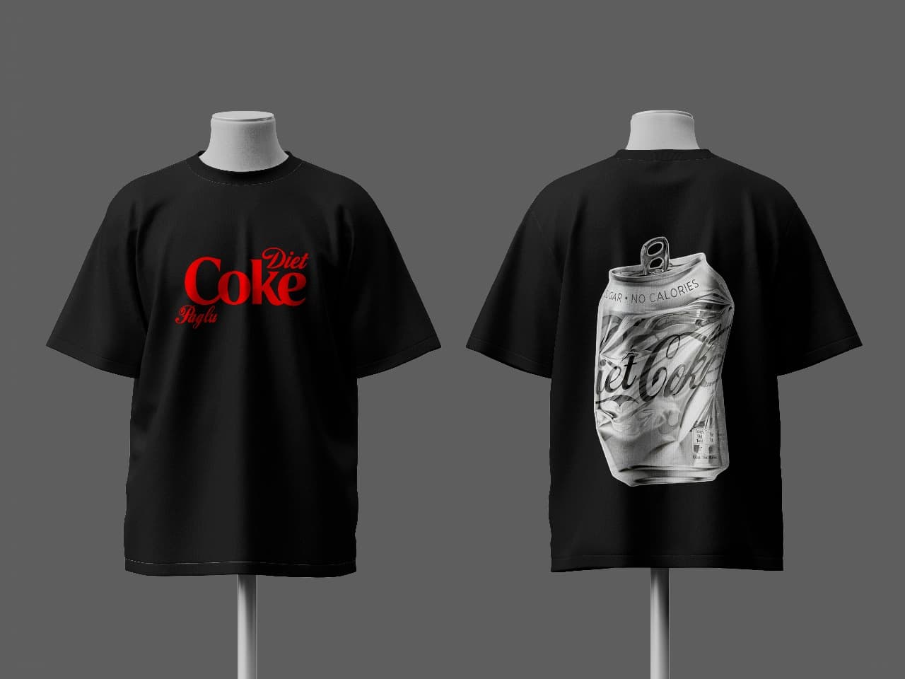 Technicia Diet Coke paglu T-shirt Grey Edition 